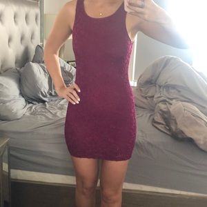 Forever 21 small fuchsia bodycon dress